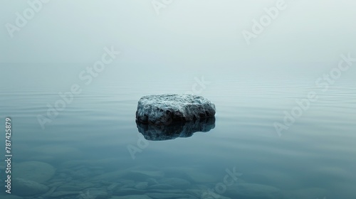 Stone Balance, rocks in water, Zen, art of nature, Truth of life, ai generative