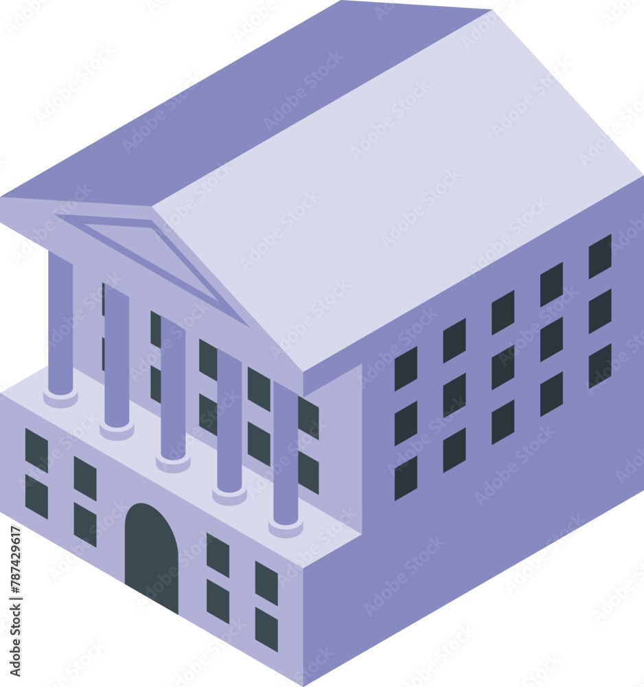 Bank building icon isometric vector. Money finance support. Economic data Bank building icon isometric vector. Money finance support. Economic data