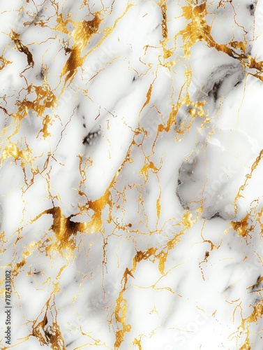 white marble background with gold details