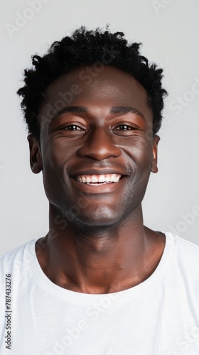 black man smiling.