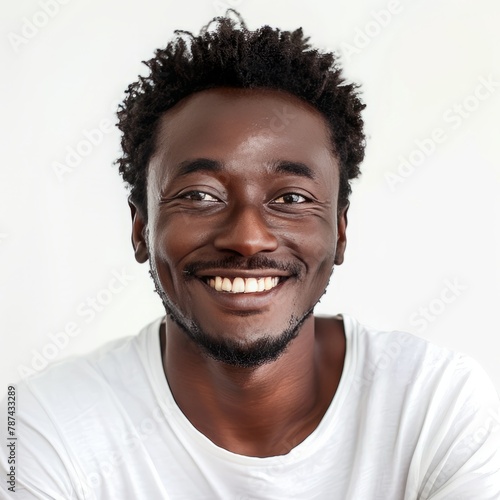 black man smiling.