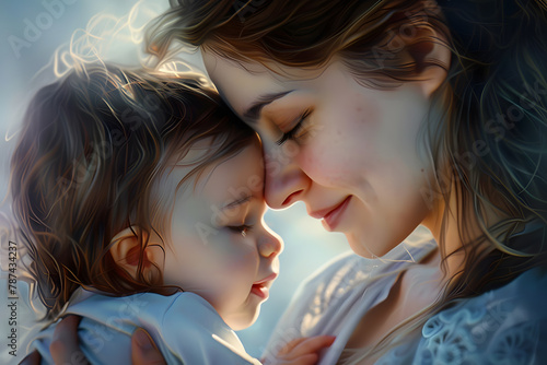 The Beauty of Motherhood: Celebrating the Special Connection Between Mother and Child, Unconditional Love: Capturing the Bond Between Mother and Child, Smiling Mother Holding Her Newborn Baby