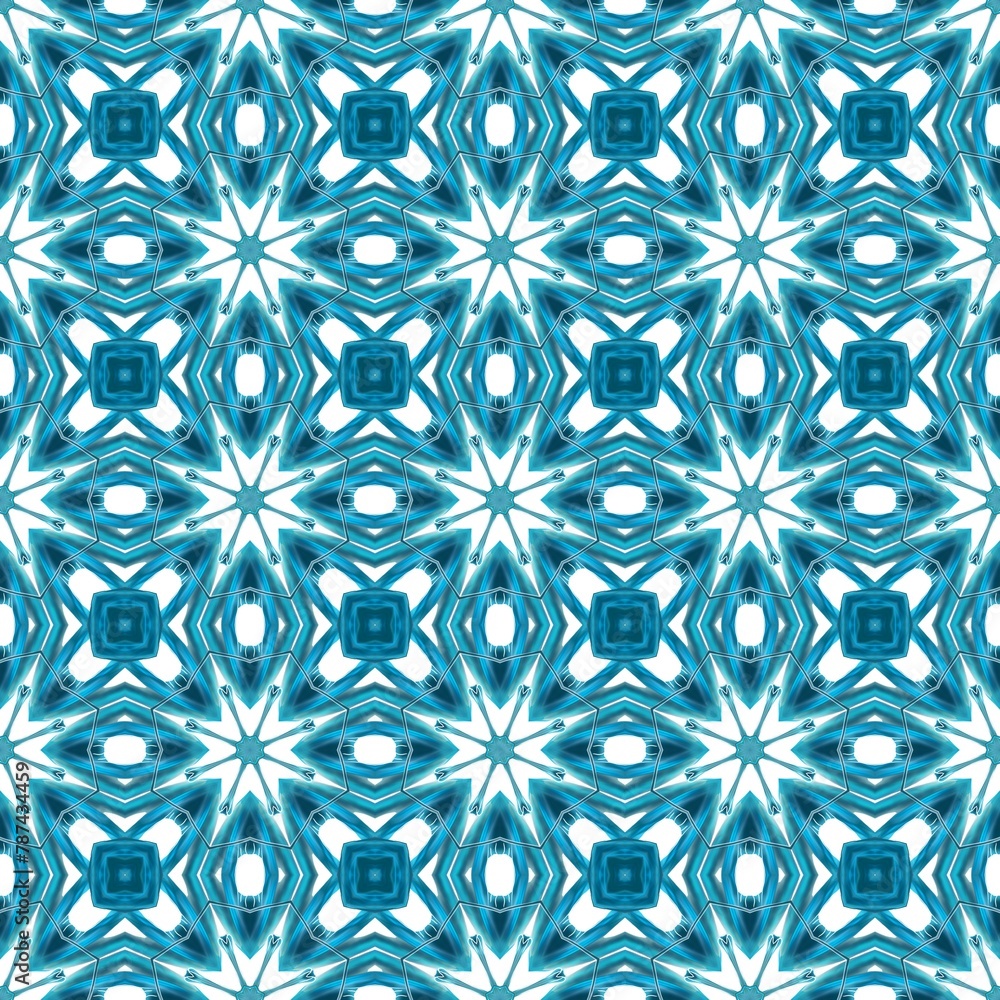 AI generated illustration of an abstract blue and white patterned background AI generated illustration of an abstract blue and white patterned background