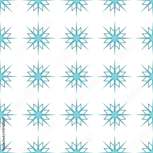 AI generated illustration of an abstract blue and white patterned background