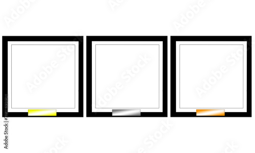 Gold Silver And Bronze Plated Square Frames Pack Of 3 