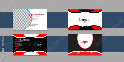 *professional And clean business card  design .
*modern black and white business card design. photo