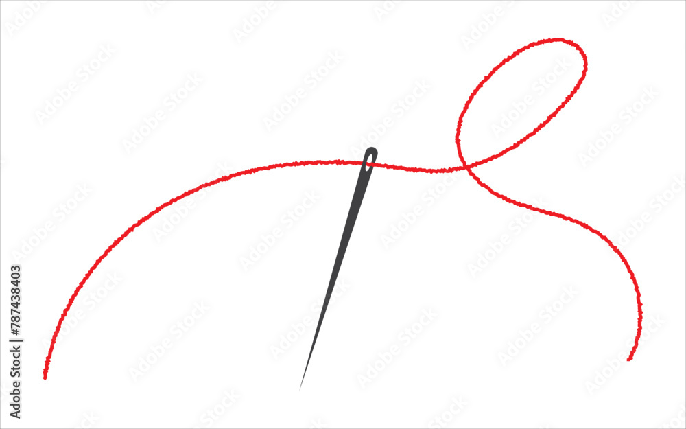 Thread Illustration. Red Color Thread Illustration. 11:11 Thread Illustration. Red Color Thread Illustration. 11:11