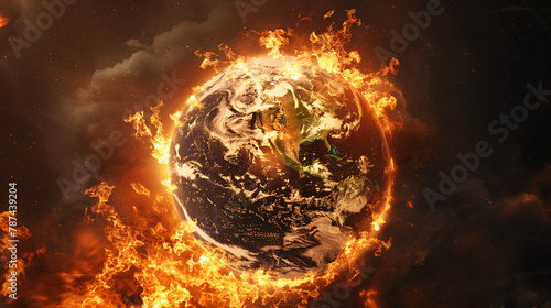 Wallpaper Mural Burning world flames fire environmental destruction. fire environmental destruction Burning world flames Torontodigital.ca