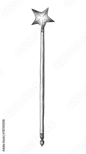 PNG Magic wand line white background astronomy.