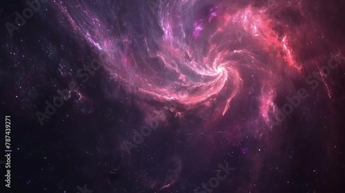 cosmic nebula with swirling multicolored stardust abstract galaxy background illustration