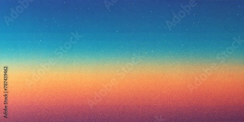 Abstract color gradient background grainy orange blue white noise texture backdrop banner poster header cover design. 