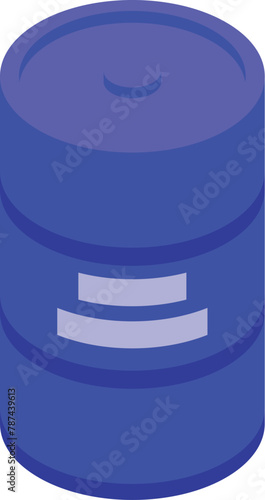 Petrol barrel icon isometric vector. Ice polar fuel. Reserve pot