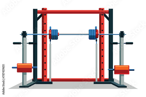 Smith machine on white