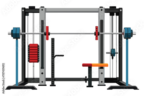 Smith machine on white