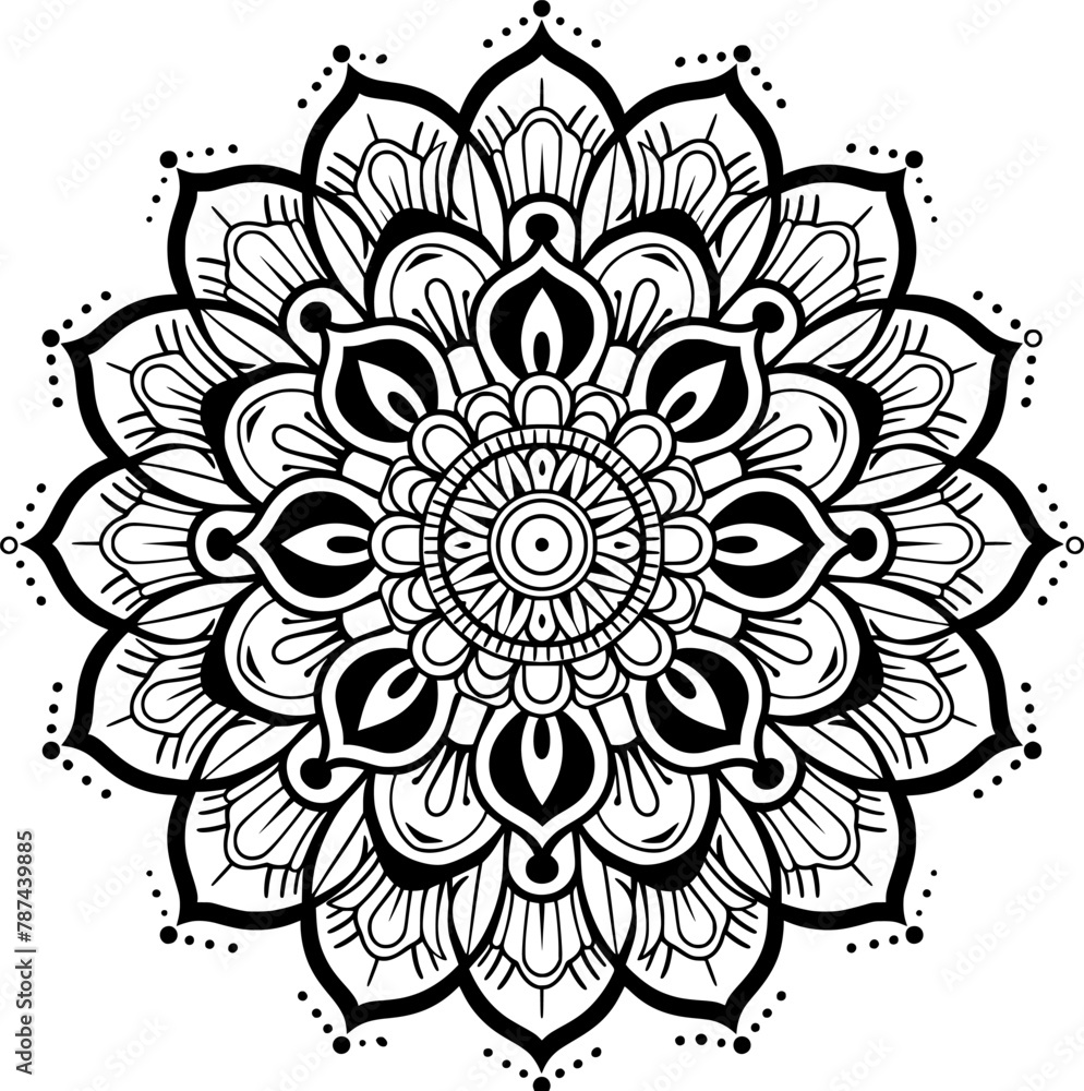 Adult Coloring Book Page with a Complex Lion Design Adult Coloring Book Page with a Complex Lion Design