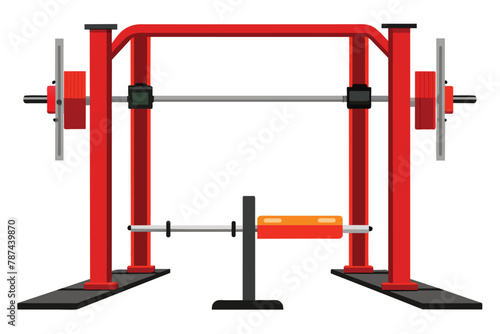 Smith machine on white