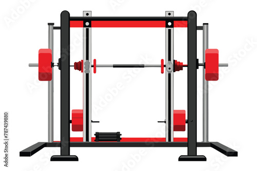 Smith machine on white