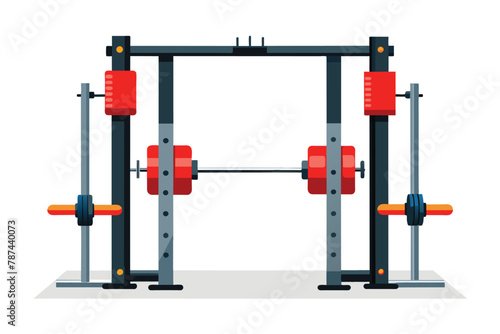 Smith machine on white
