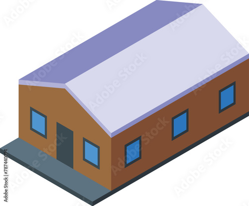 Arctic exploration house icon isometric vector. Nature discover. Glacier post