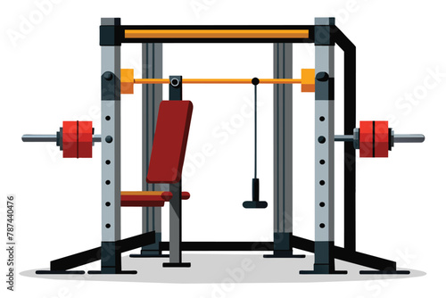 Smith machine on white