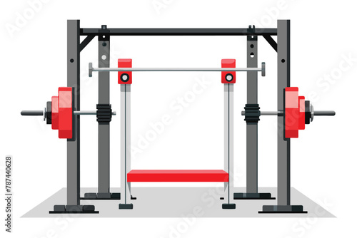 Smith machine on white