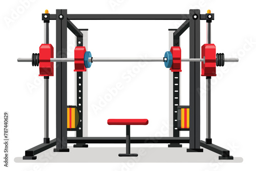 Smith machine on white