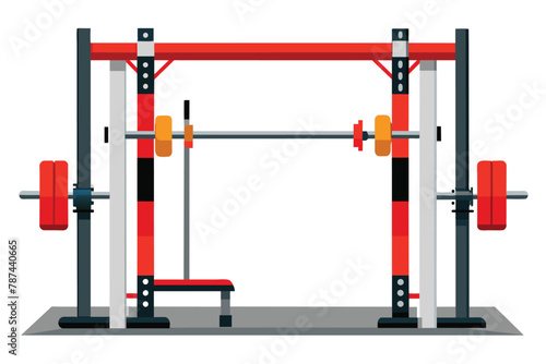 Smith machine on white