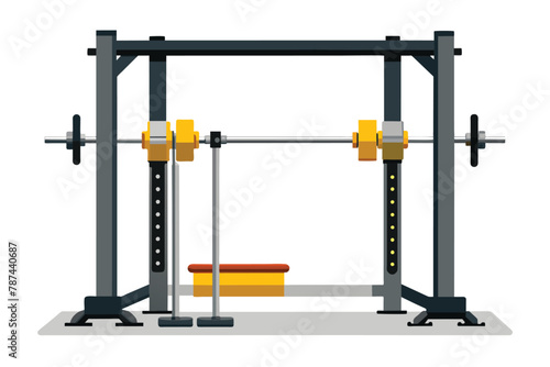 Smith machine on white