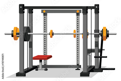 Smith machine on white