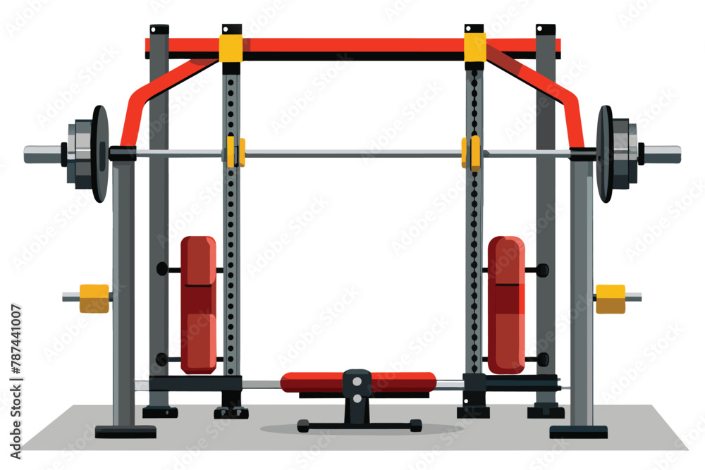 Smith machine on white Smith machine on white
