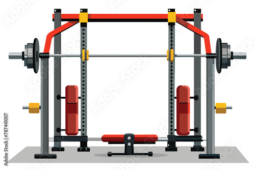 Smith machine on white