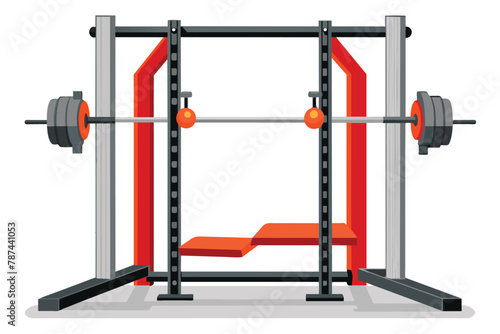 Smith machine on white