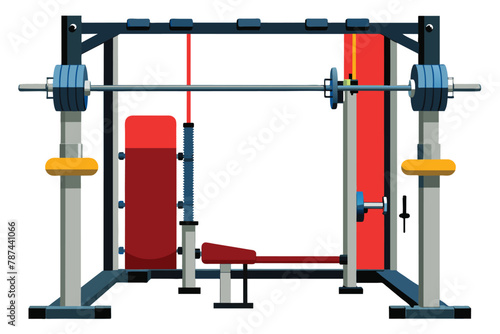 Smith machine on white