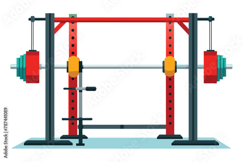 Smith machine on white