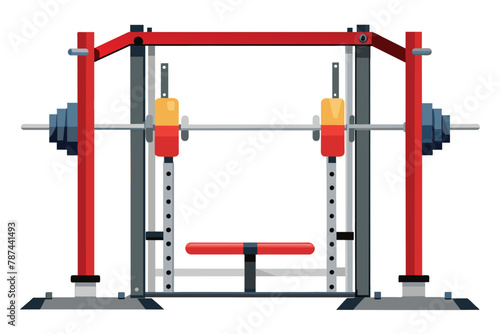 Smith machine on white