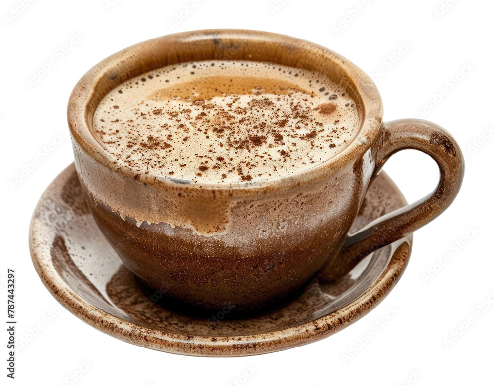 PNG Hot coffee cup chocolate beverage.