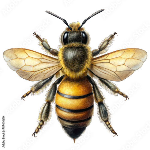 Bee isolated on transparent background