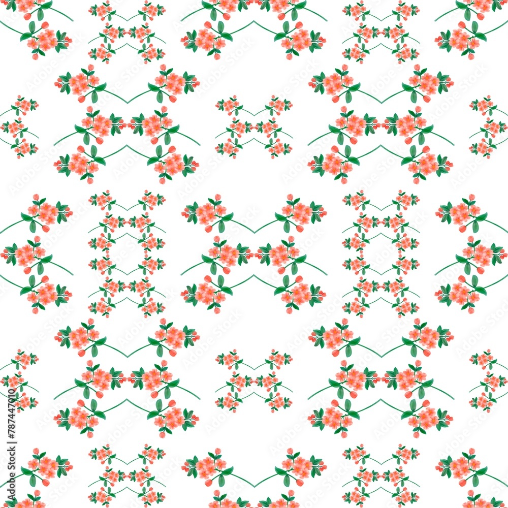 Pattern flower and cactus pattern Pattern flower and cactus pattern