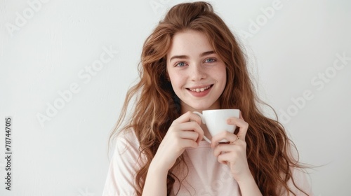 A Woman Holding a Coffee Cup