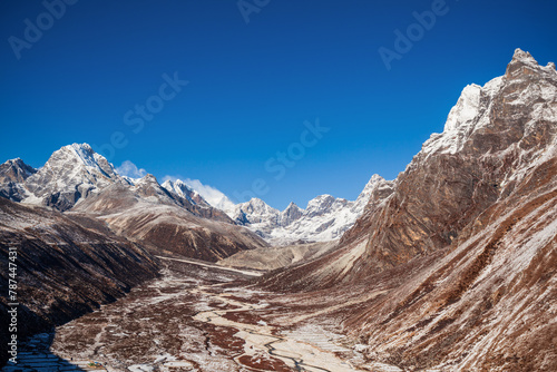 Mountain landscape in Everest region  Nepal