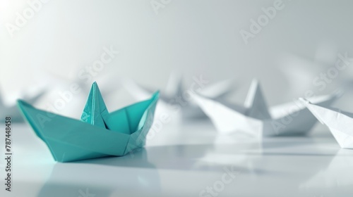 A Unique Blue Origami Boat