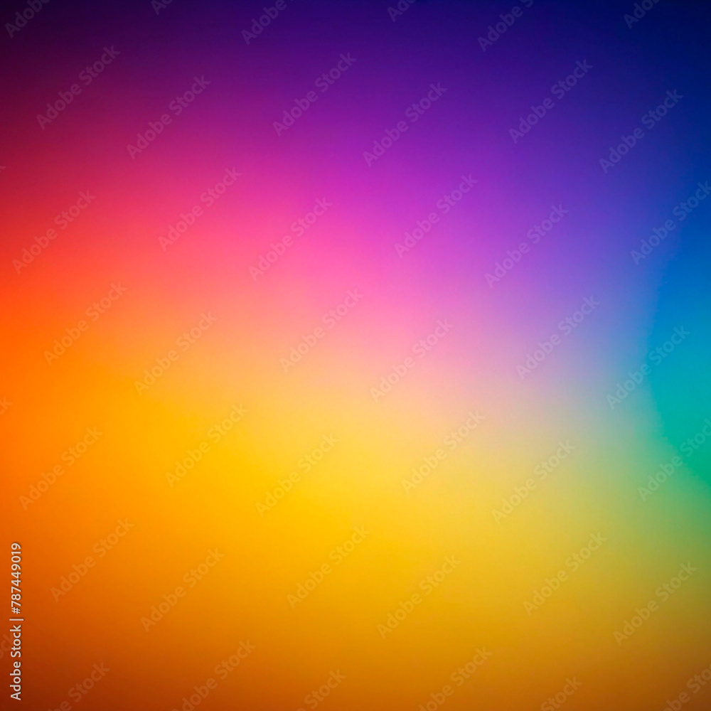 Abstract rainbow blurred gradient background with texture. with a dark shade,AI generated