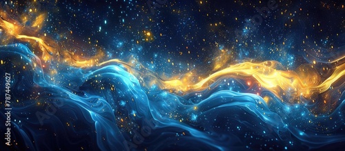 Captivating Liquid Luminance Swirling Cosmic Gradients Ignite Digital Imagination photo