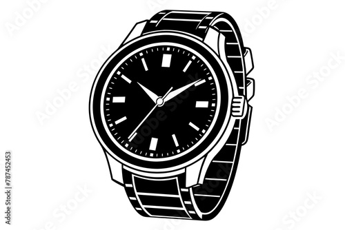wrist watch vector illustration white background