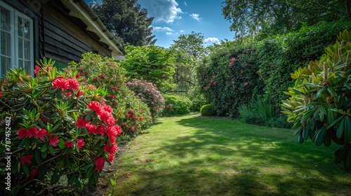 garden and gardening - lawn and hedges