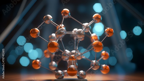 Molecule structure. Science or medical background. 3D rendering