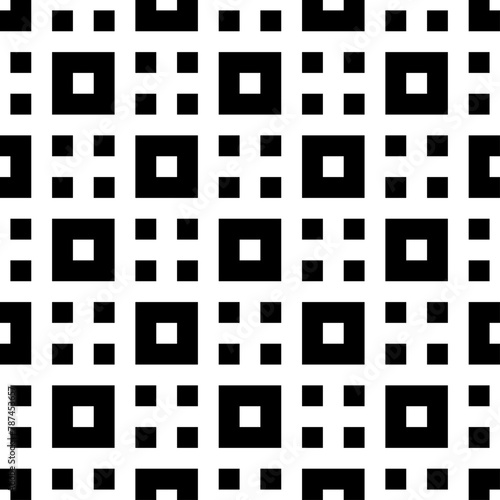Checks pattern. Squares illustration. Tiles wallpaper. Seamless ornament. Ethnic motif. Shapes ornate. Forms background. Digital paper, textile print, web design, abstract image. Vector artwork.