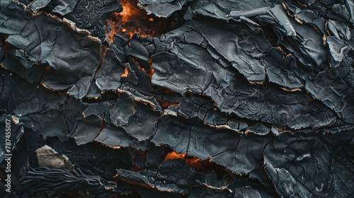 charred structure in a document