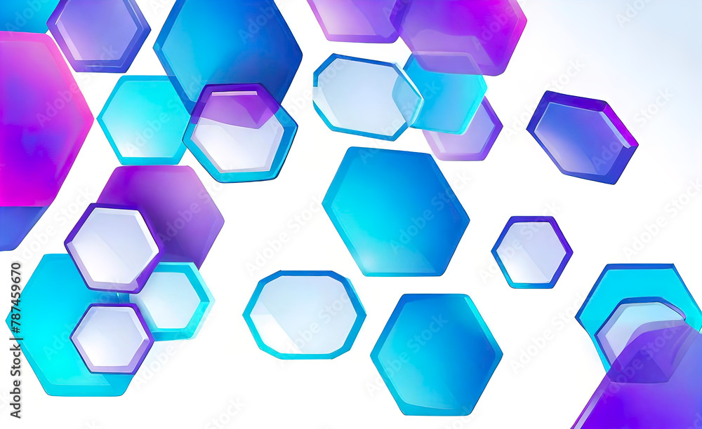 Abstract geometric background with hexagons in a random pattern, background for design, Abstract geometric background with hexagons in a random pattern, background for design,