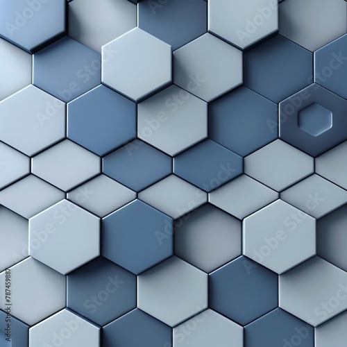 3d background  grey and blue color scheme  hexagon pattern  modern design  iPhone wallpaper